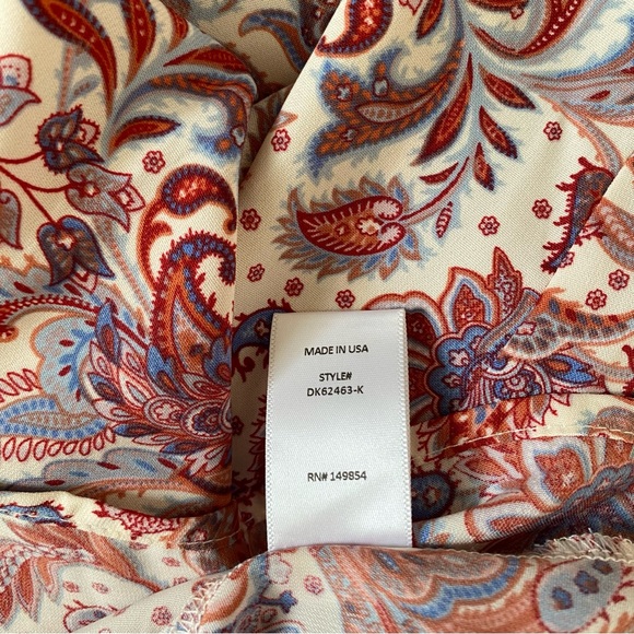 Sage The Label Small Red & Blue Paisley Summer Dress - Picture 7 of 7